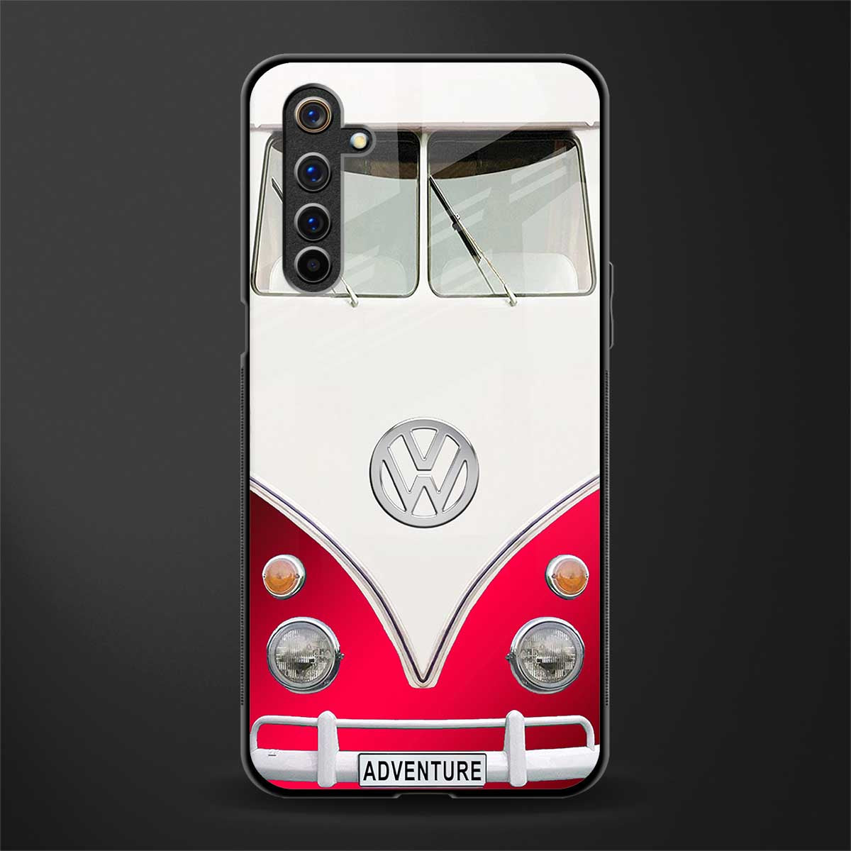 vintage volkswagen glass case for realme 6 image