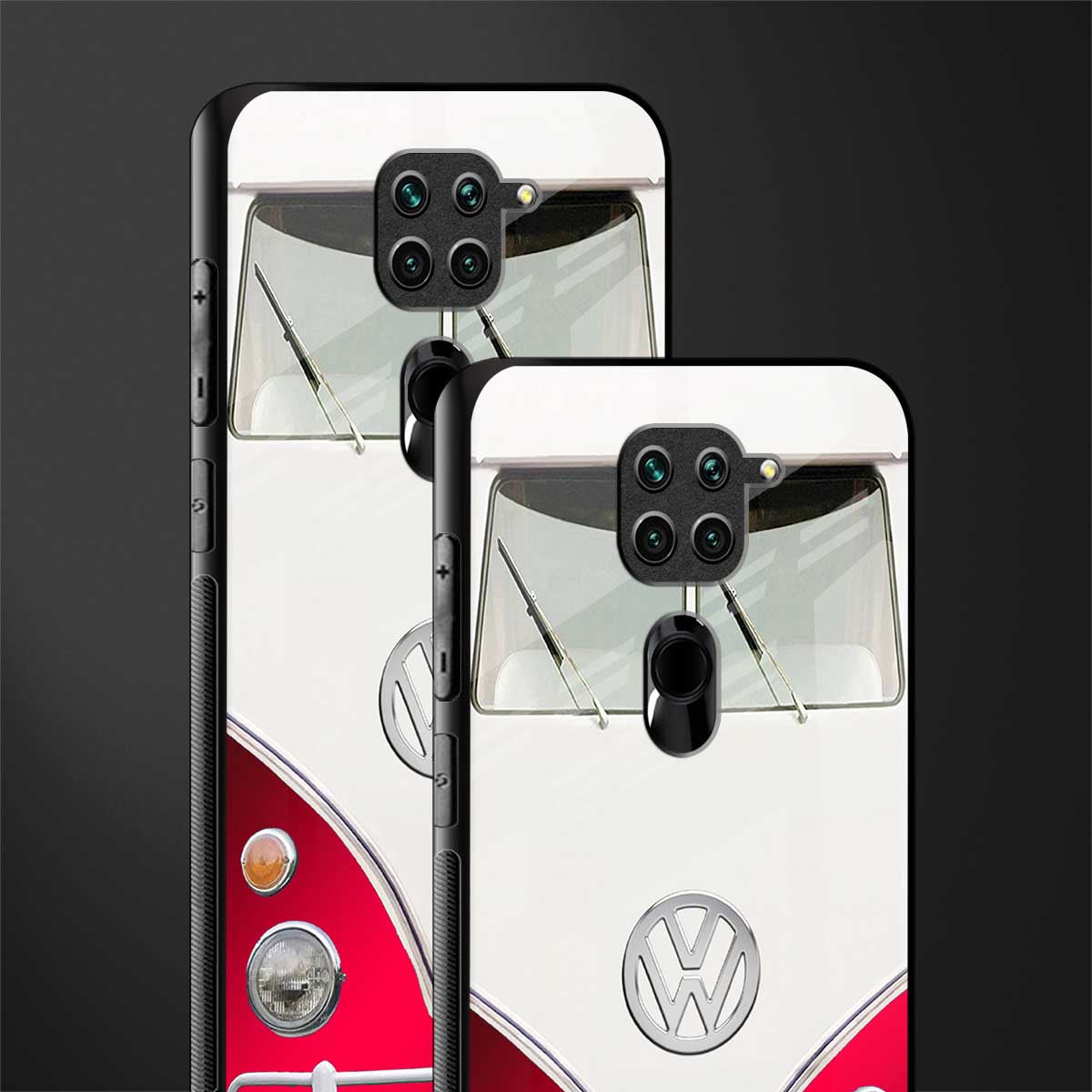 vintage volkswagen glass case for redmi note 9 image-2