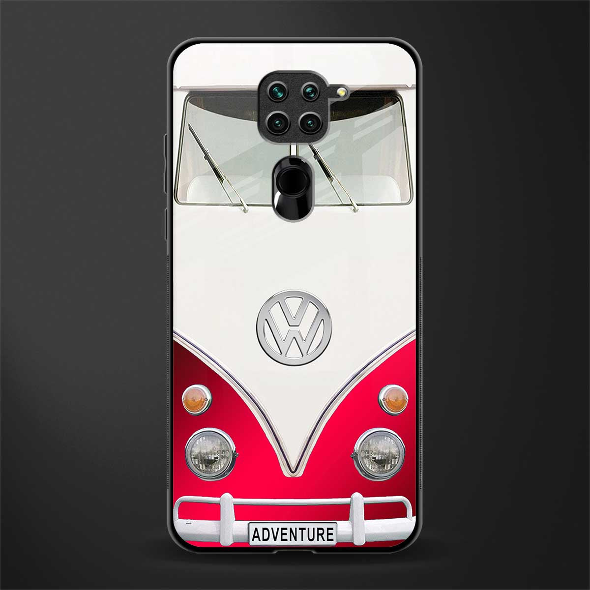 vintage volkswagen glass case for redmi note 9 image