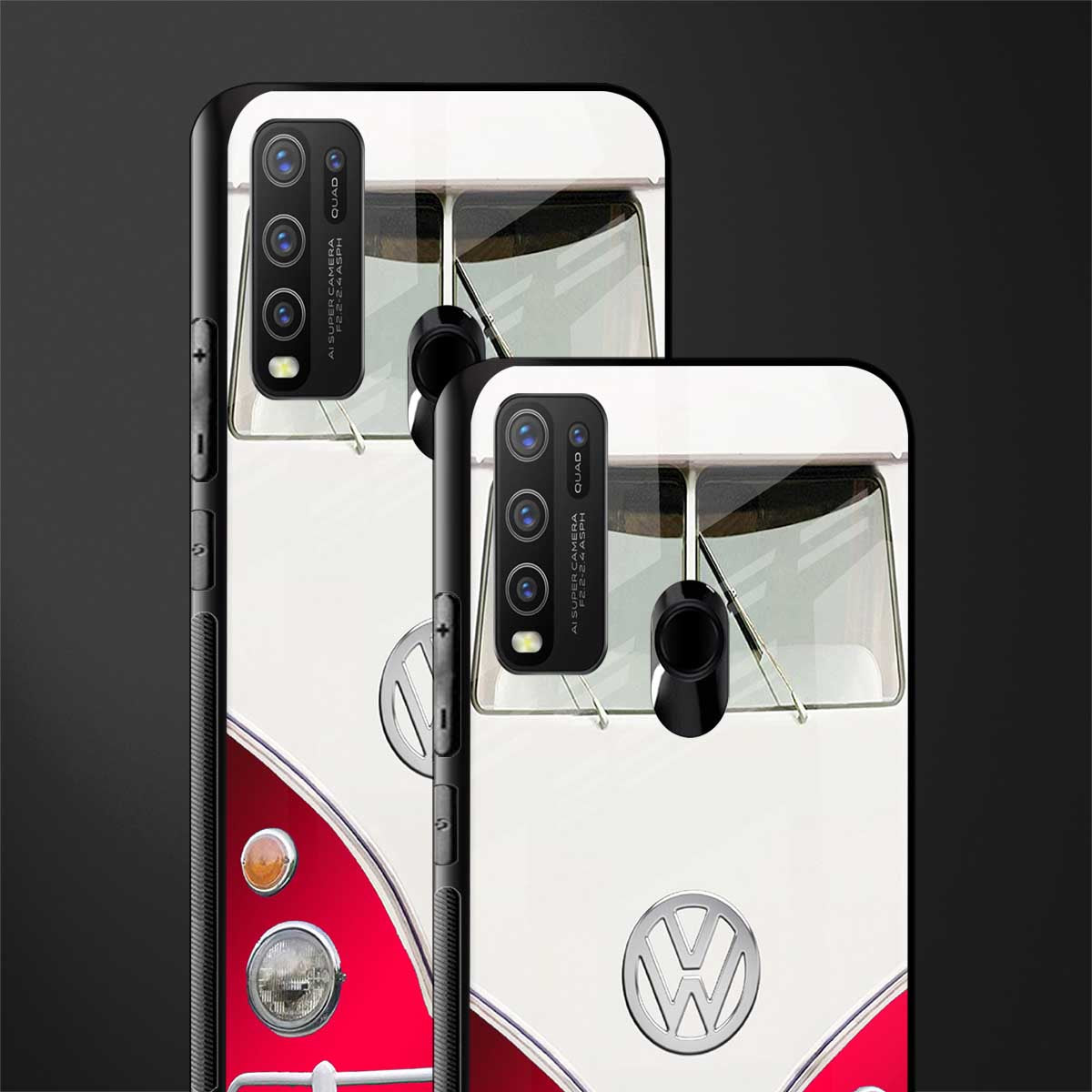 vintage volkswagen glass case for vivo y50 image-2