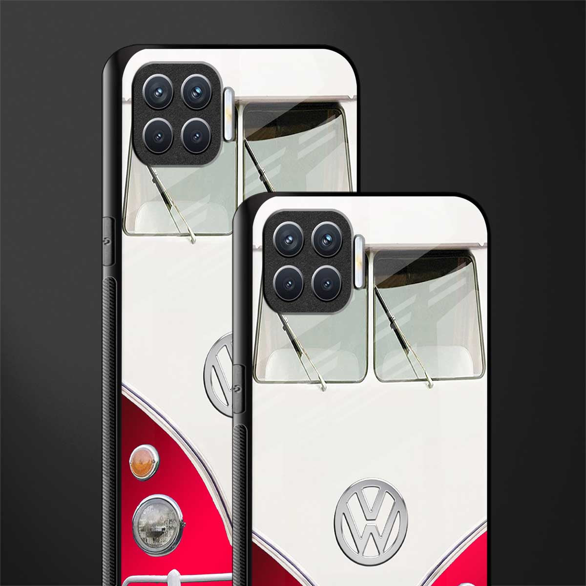 vintage volkswagen glass case for oppo f17 pro image-2