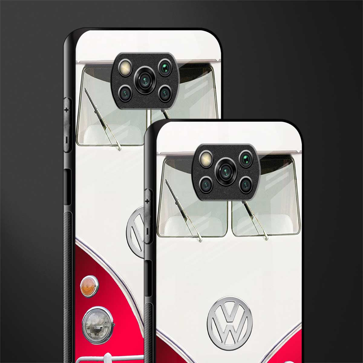 vintage volkswagen glass case for poco x3 image-2