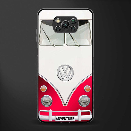 vintage volkswagen glass case for poco x3 image