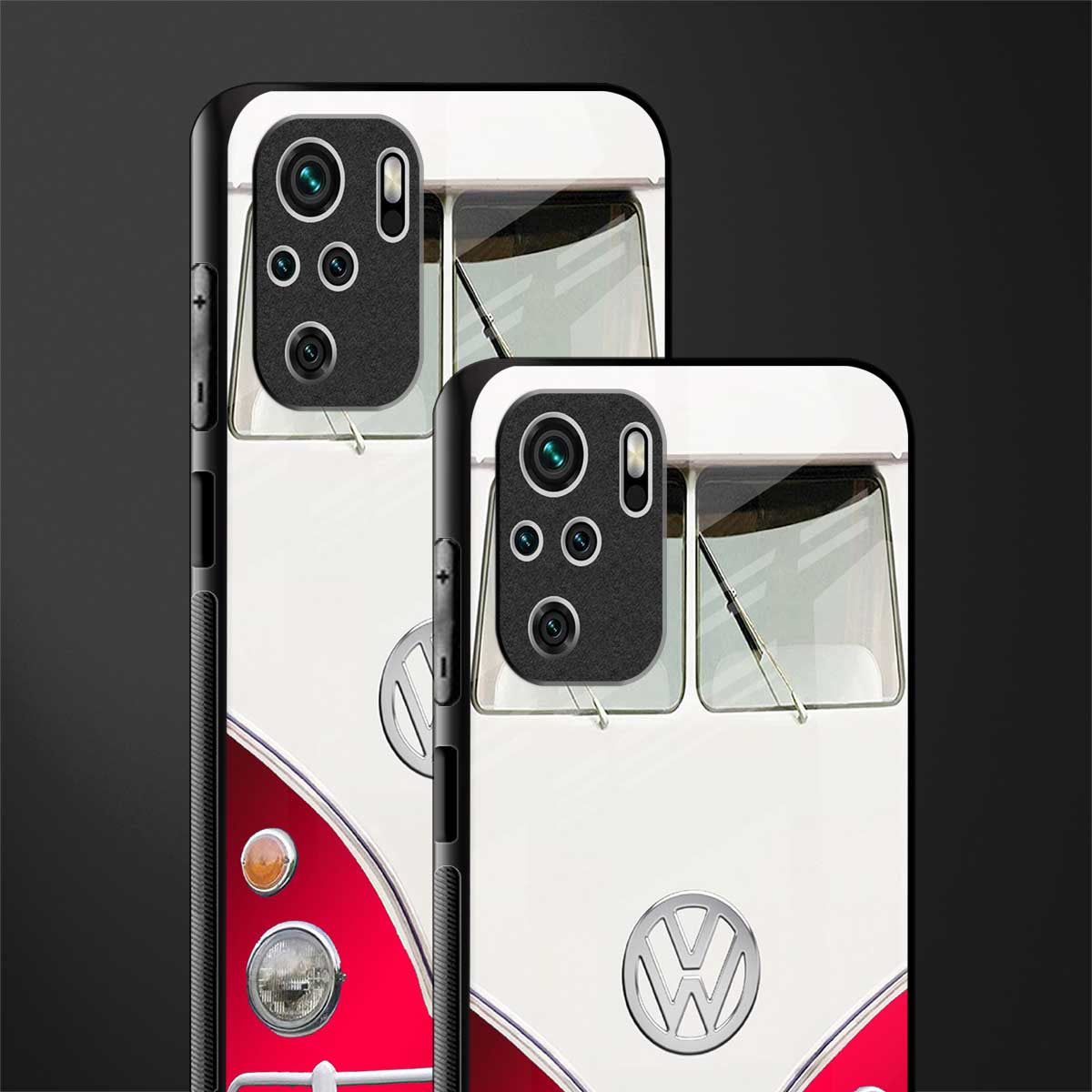 vintage volkswagen glass case for redmi note 10s image-2