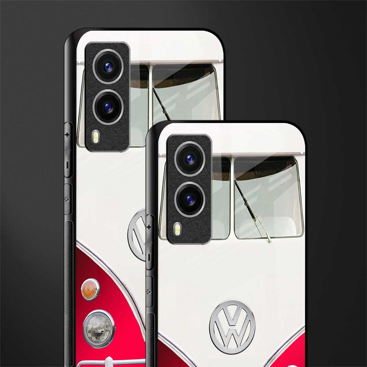 vintage volkswagen glass case for vivo v21e 5g image-2