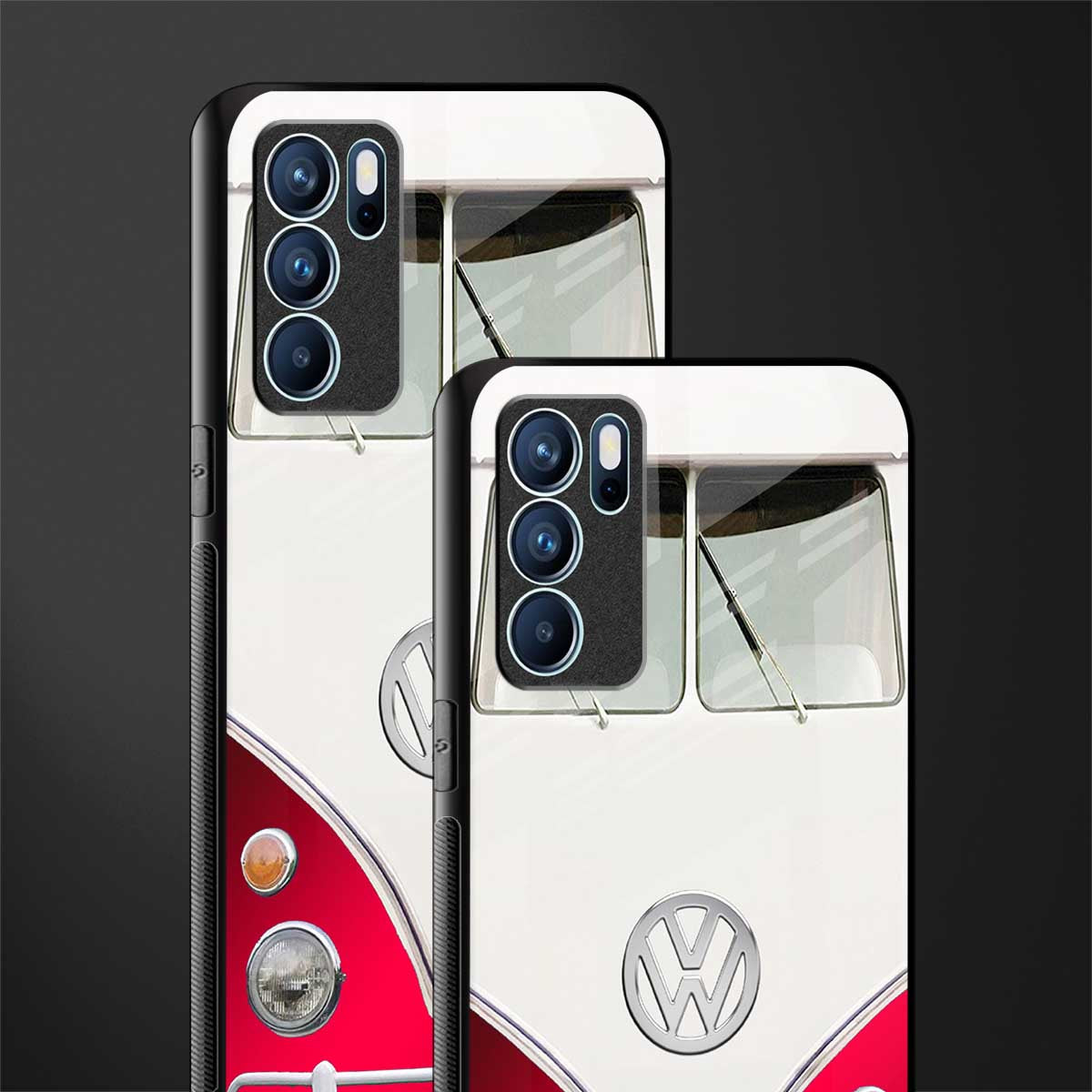 vintage volkswagen glass case for oppo reno6 5g image-2