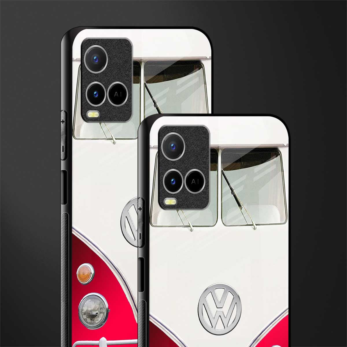vintage volkswagen glass case for vivo y21s image-2