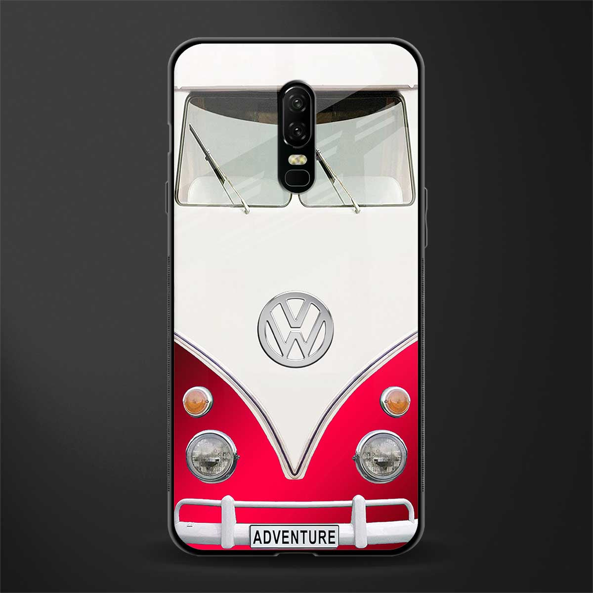 vintage volkswagen glass case for oneplus 6 image