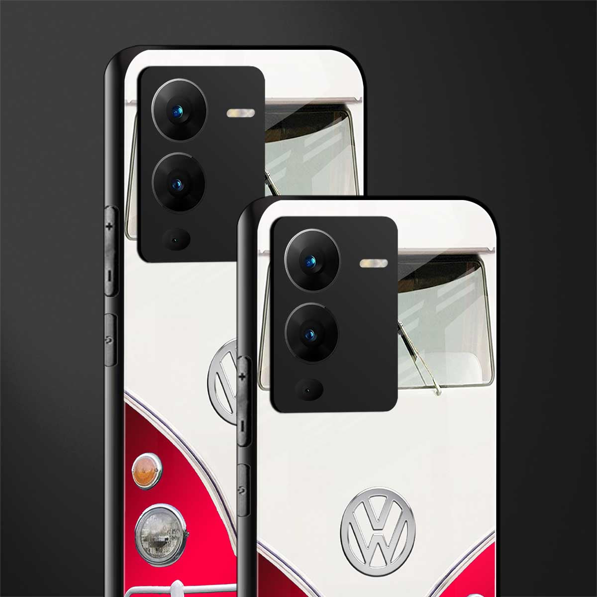vintage volkswagen back phone cover | glass case for vivo v25 pro 5g