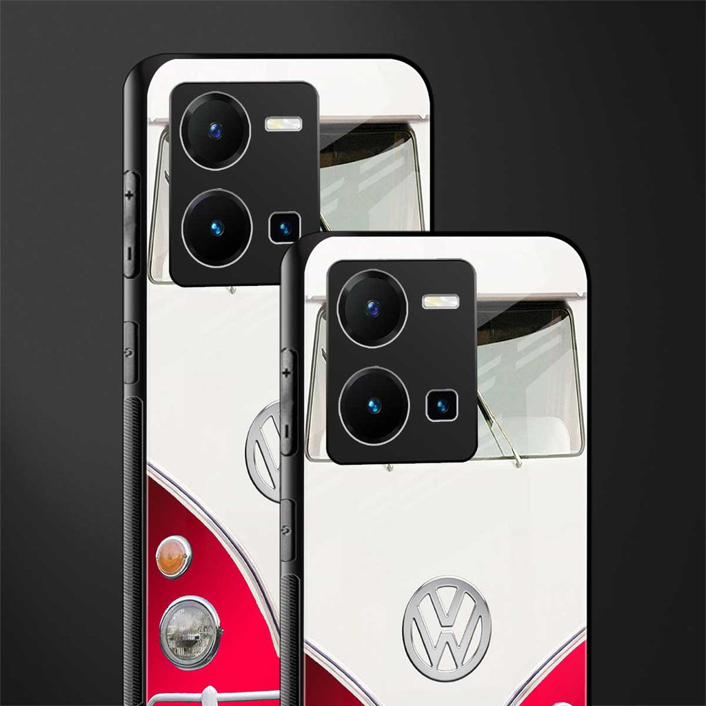 vintage volkswagen back phone cover | glass case for vivo y35 4g