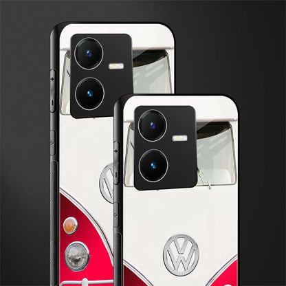 vintage volkswagen back phone cover | glass case for vivo y22