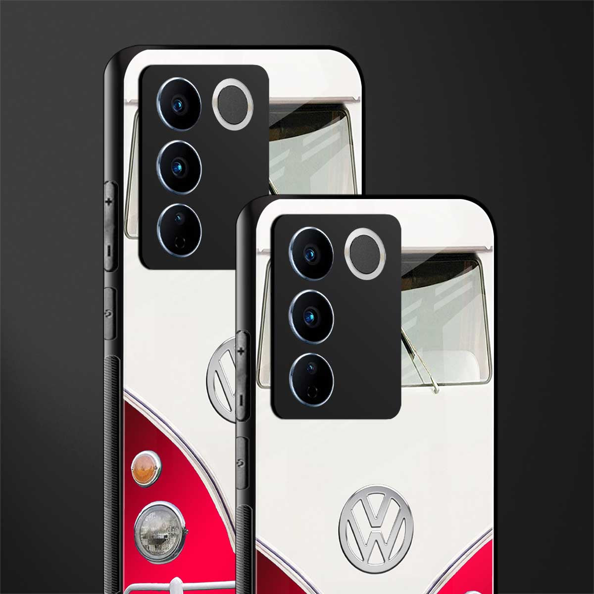 vintage volkswagen back phone cover | glass case for vivo v27 pro 5g