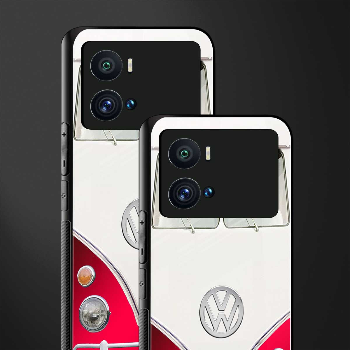 vintage volkswagen back phone cover | glass case for iQOO 9 Pro