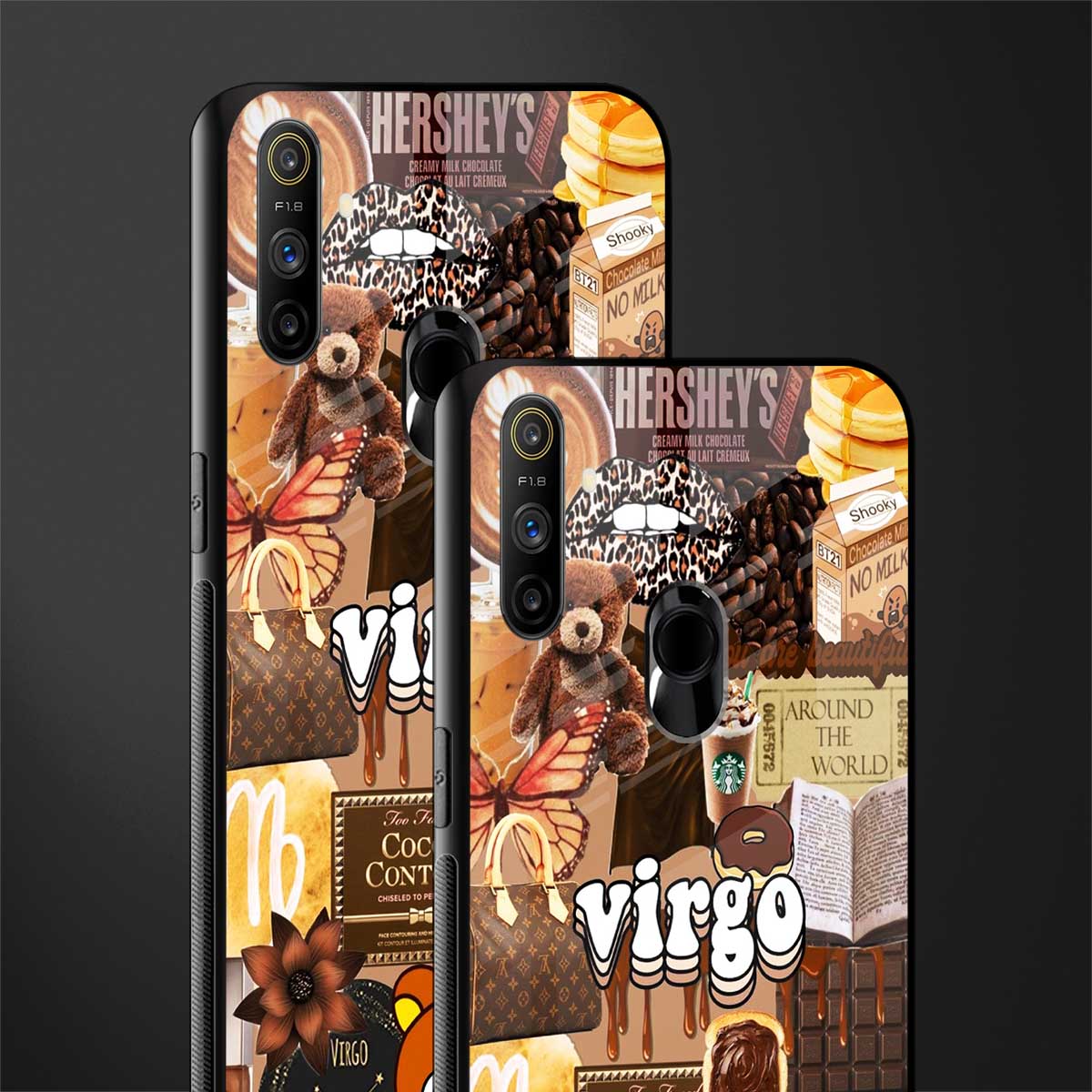 virgo aesthetic collage glass case for realme narzo 10a image-2