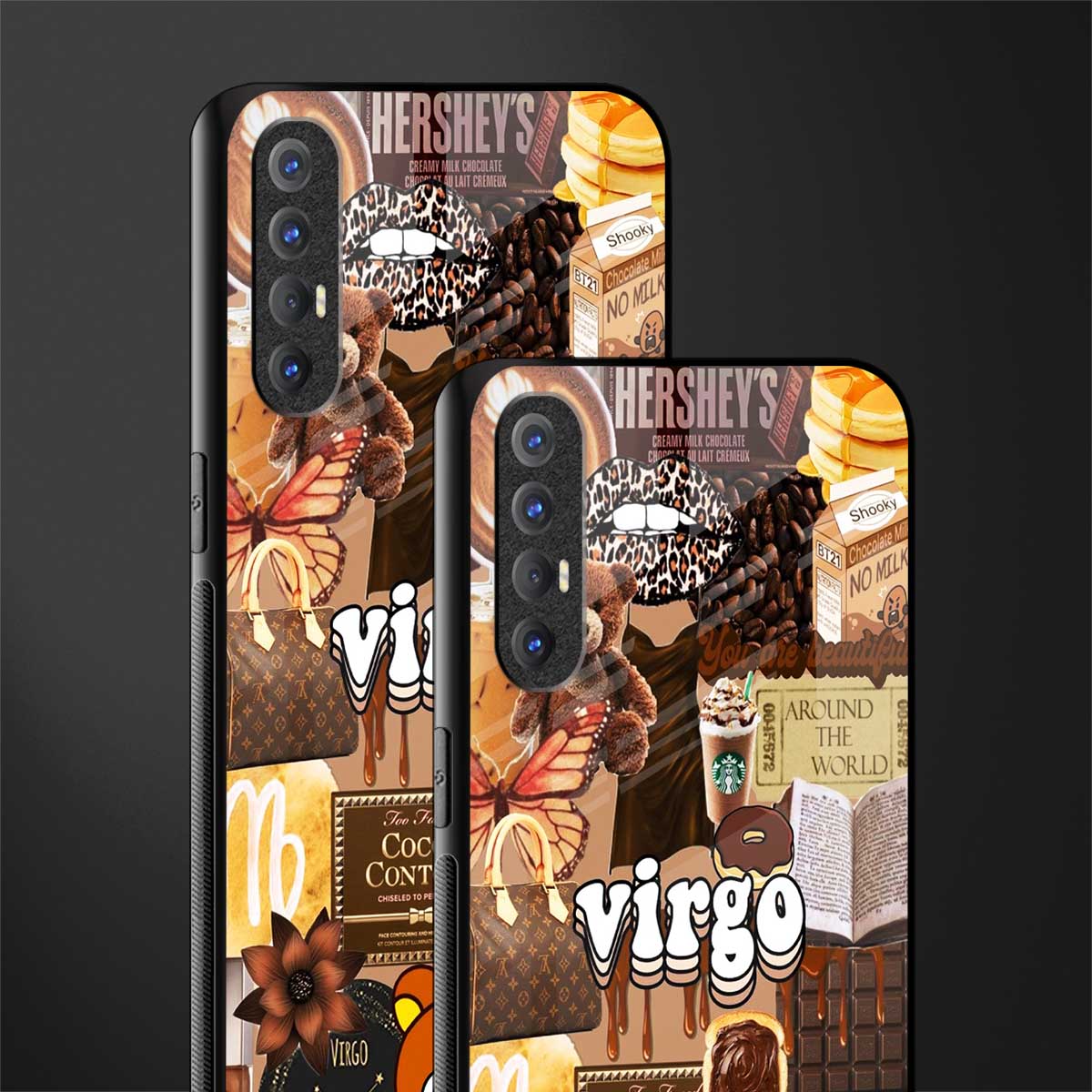 virgo aesthetic collage glass case for oppo reno 3 pro image-2