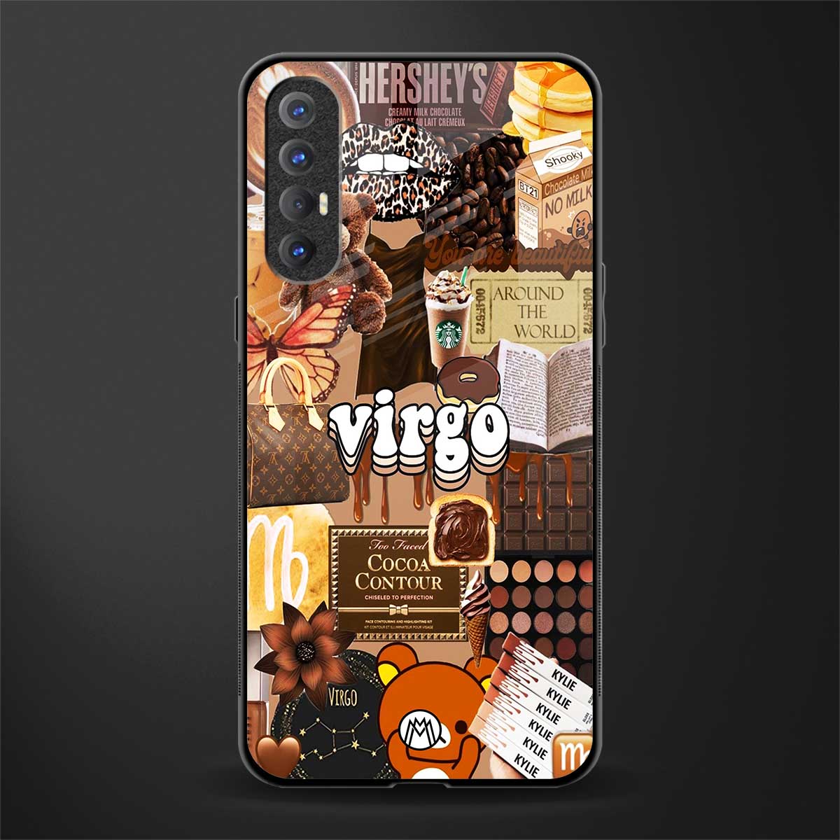 virgo aesthetic collage glass case for oppo reno 3 pro image