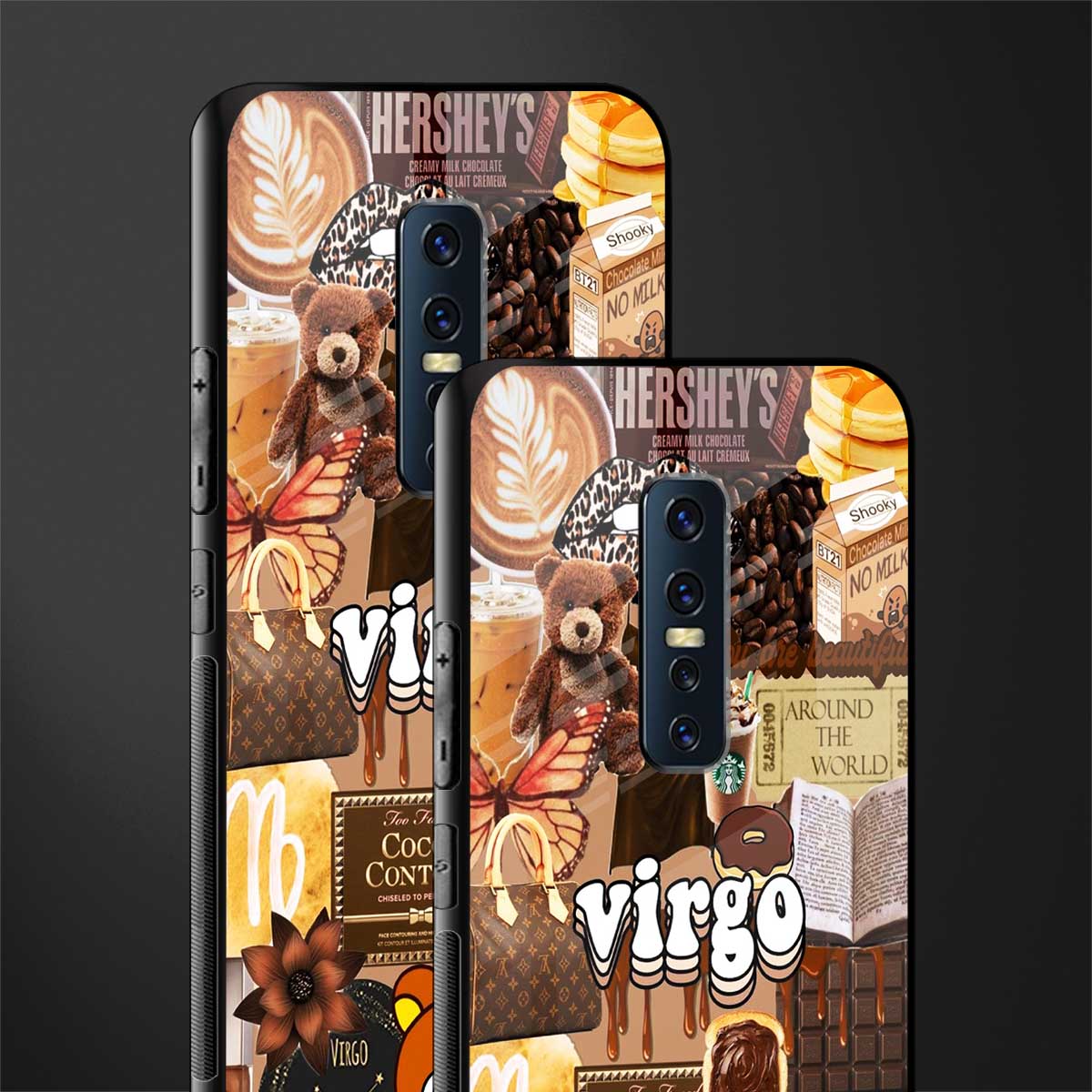 virgo aesthetic collage glass case for vivo v17 pro image-2