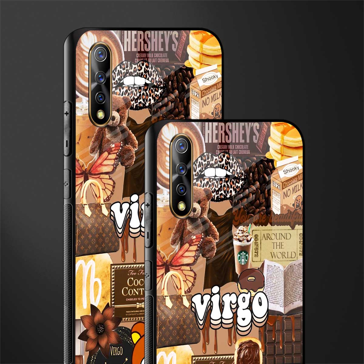 virgo aesthetic collage glass case for vivo z1x image-2