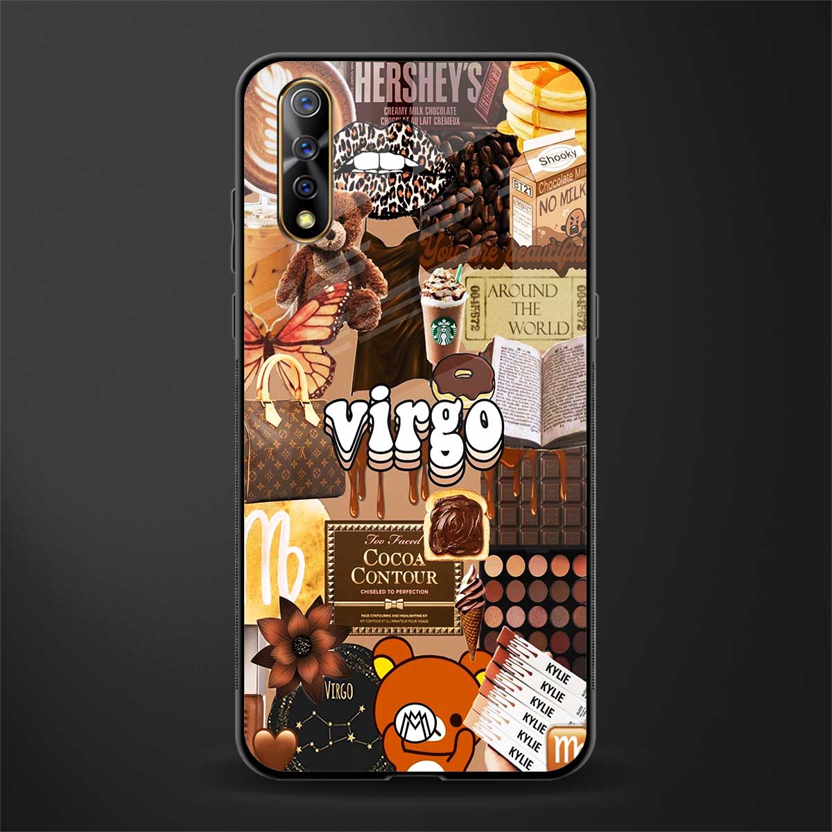 virgo aesthetic collage glass case for vivo s1 image