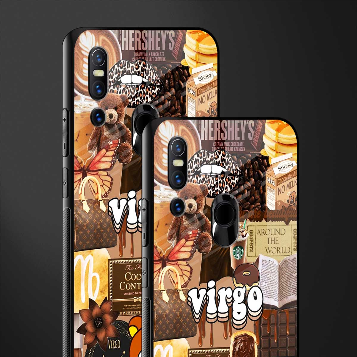 virgo aesthetic collage glass case for vivo v15 image-2