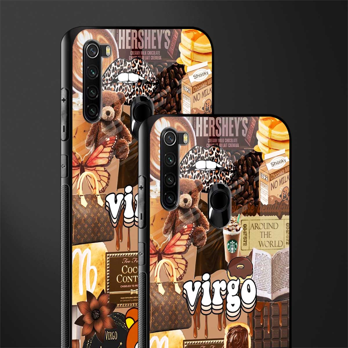 virgo aesthetic collage glass case for redmi note 8 image-2