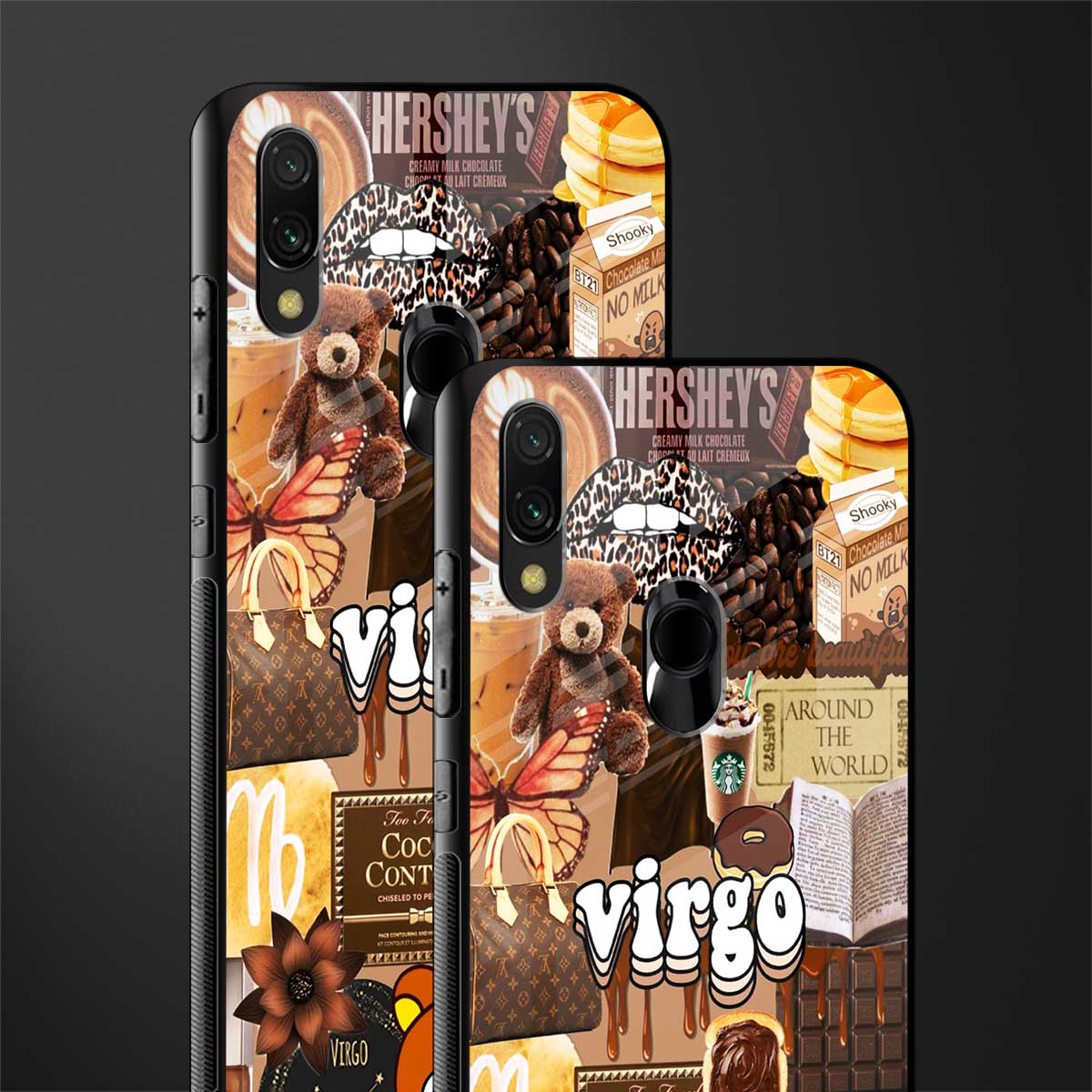 virgo aesthetic collage glass case for redmi y3 image-2