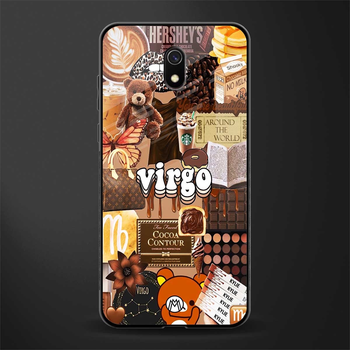 virgo aesthetic collage glass case for redmi 8a image