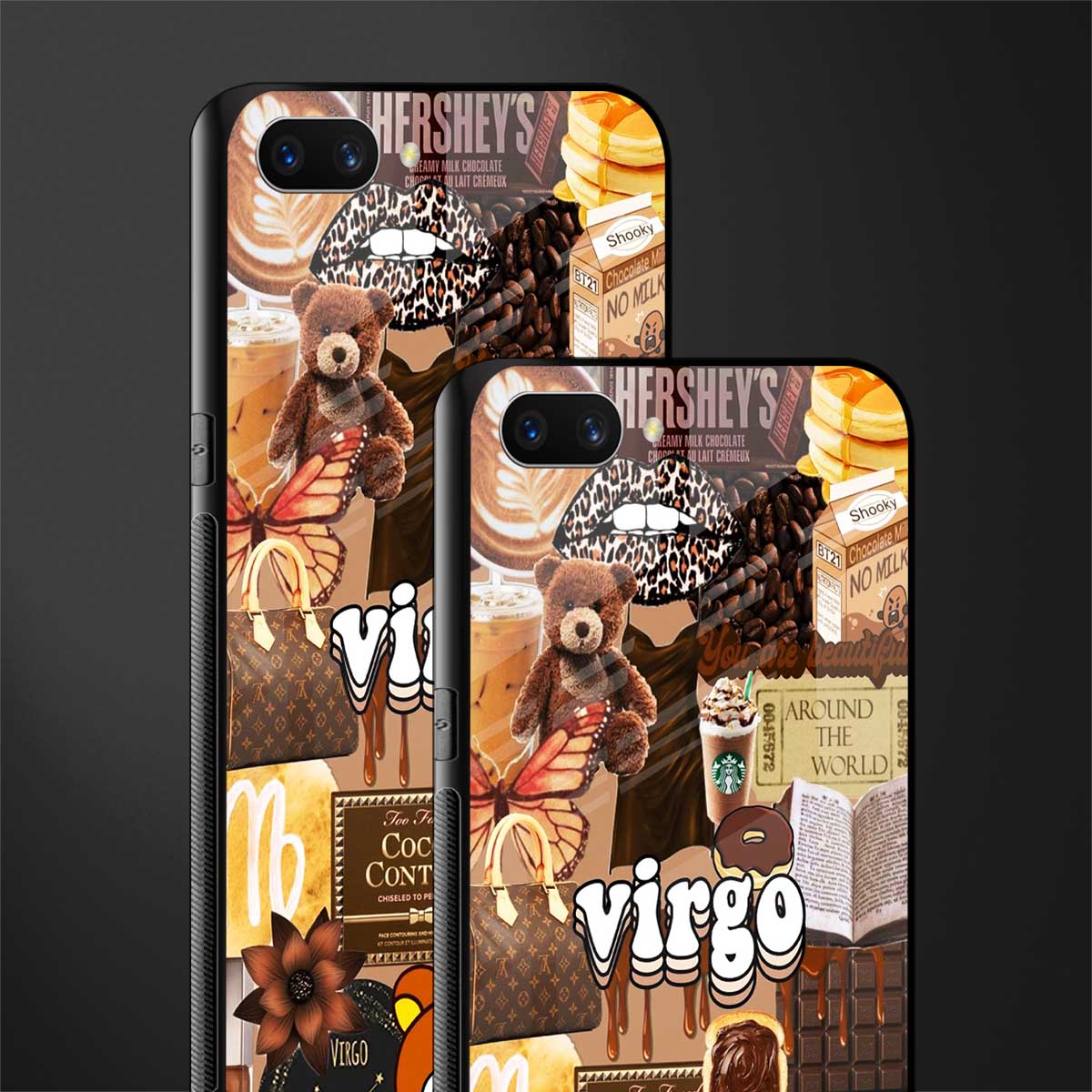 virgo aesthetic collage glass case for realme c1 image-2