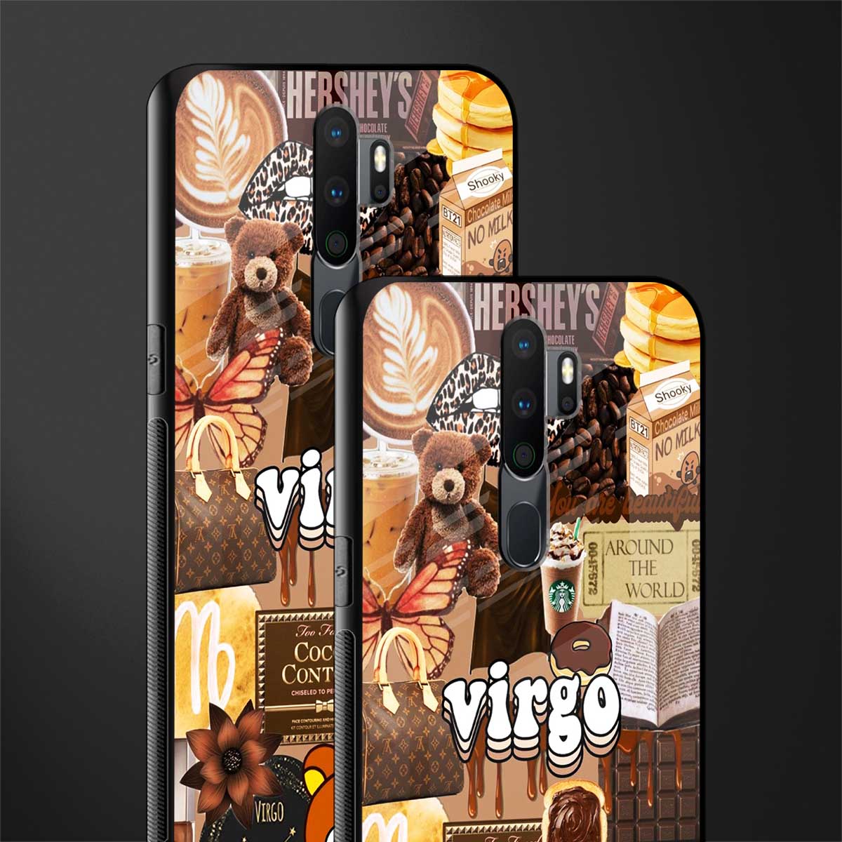 virgo aesthetic collage glass case for oppo a5 2020 image-2