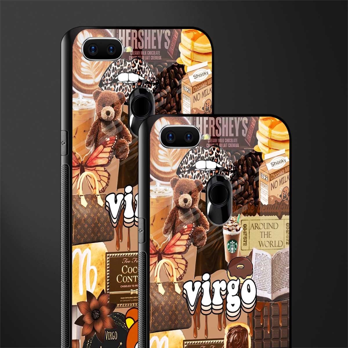 virgo aesthetic collage glass case for oppo a12 image-2