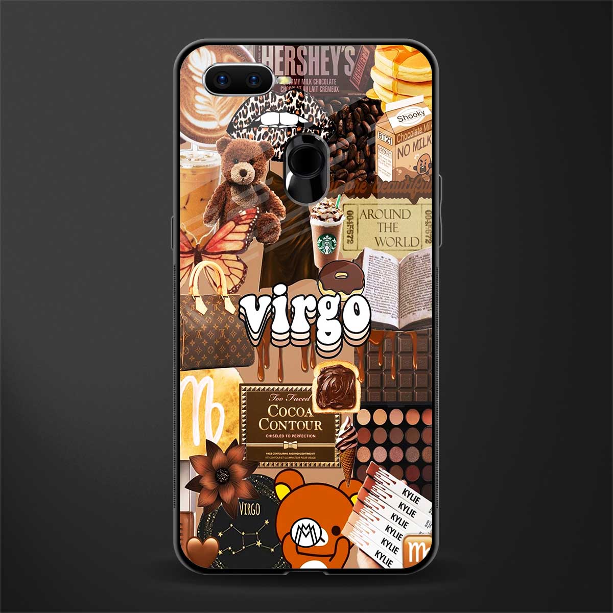 virgo aesthetic collage glass case for oppo a12 image