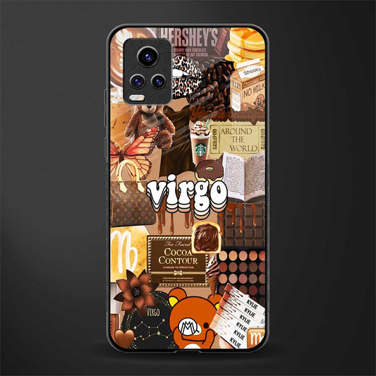 virgo aesthetic collage back phone cover | glass case for vivo y73