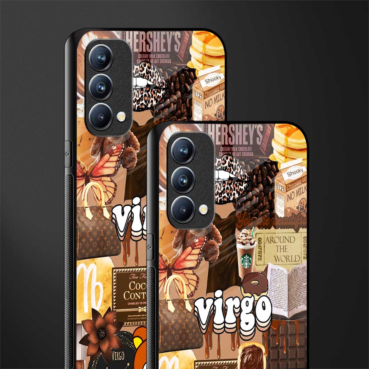 virgo aesthetic collage glass case for oppo f19 image-2