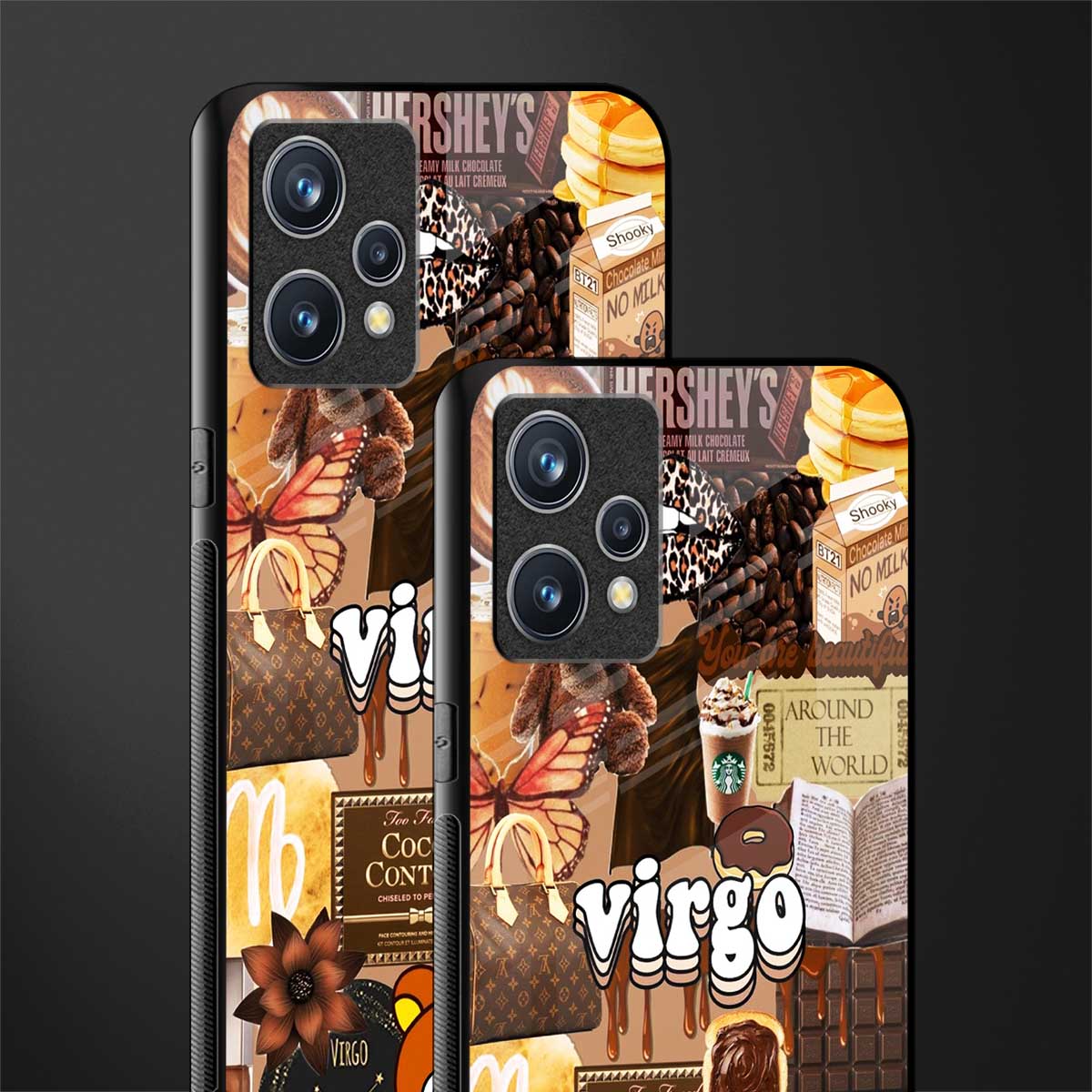 virgo aesthetic collage glass case for realme 9 4g image-2
