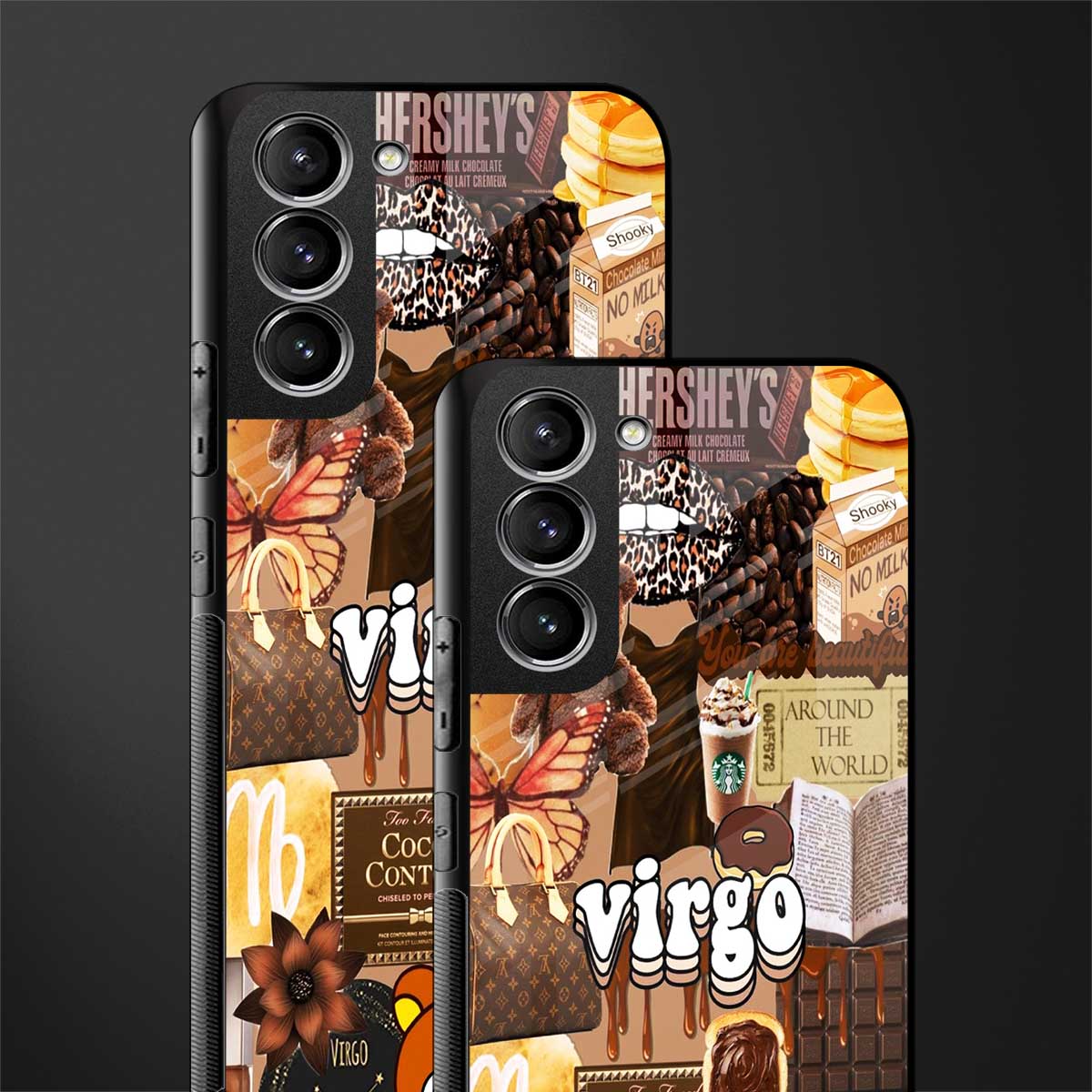 virgo aesthetic collage glass case for samsung galaxy s21 plus image-2