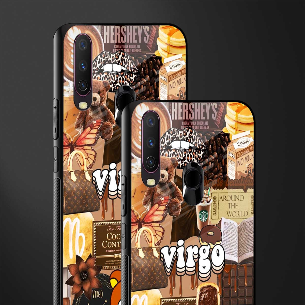 virgo aesthetic collage glass case for vivo y15 image-2