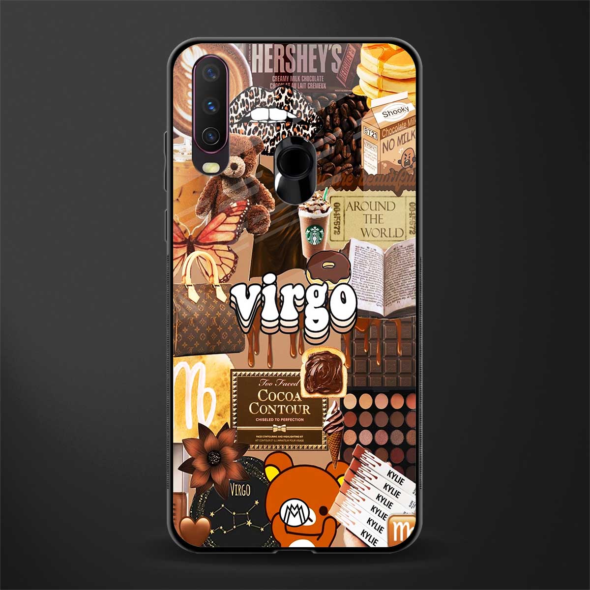 virgo aesthetic collage glass case for vivo y17 image