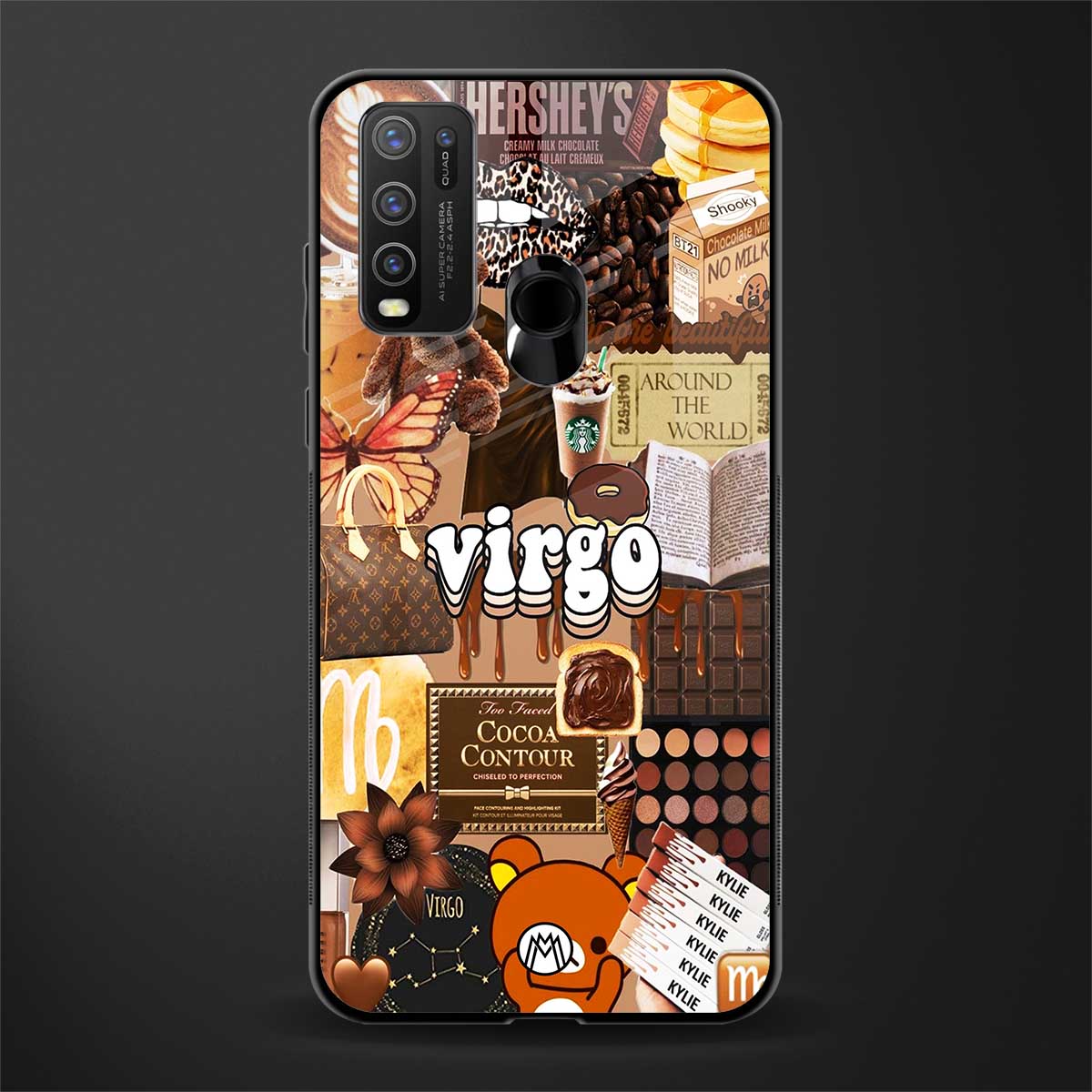 virgo aesthetic collage glass case for vivo y50 image