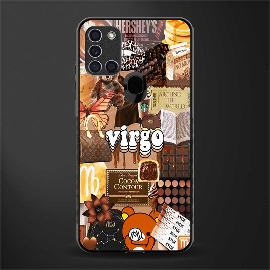 virgo aesthetic collage glass case for samsung galaxy a21s image