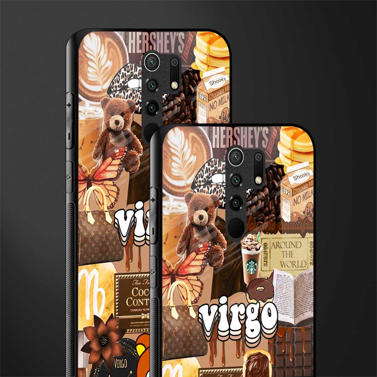 virgo aesthetic collage glass case for redmi 9 prime image-2