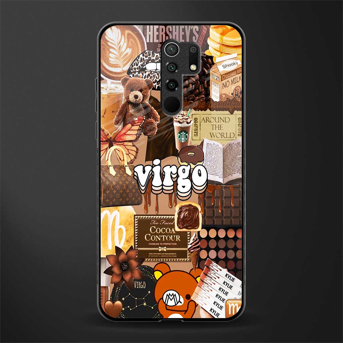 virgo aesthetic collage glass case for poco m2 image