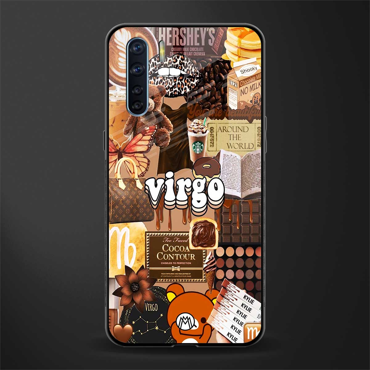 virgo aesthetic collage glass case for oppo f15 image
