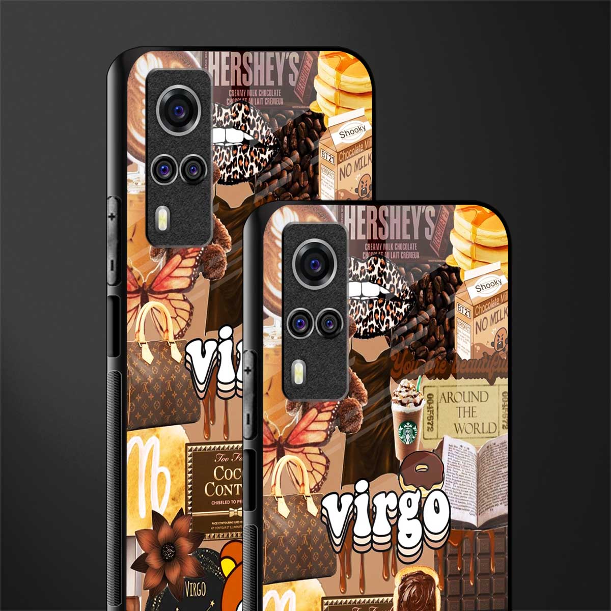 virgo aesthetic collage glass case for vivo y51a image-2