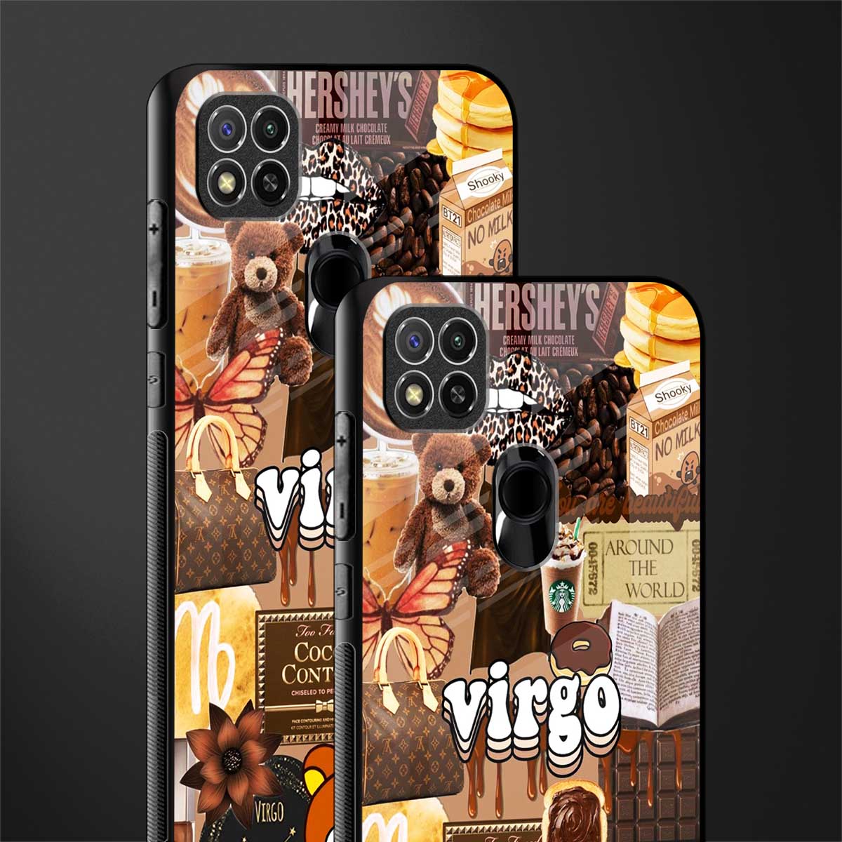 virgo aesthetic collage glass case for redmi 9c image-2