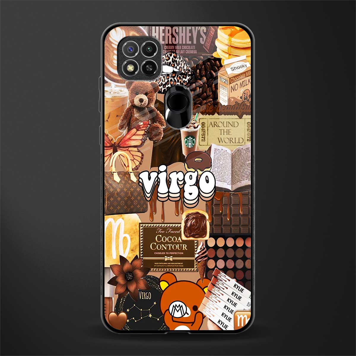 virgo aesthetic collage glass case for redmi 9c image