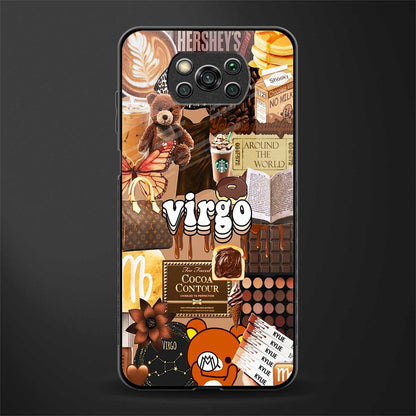 virgo aesthetic collage glass case for poco x3 pro image