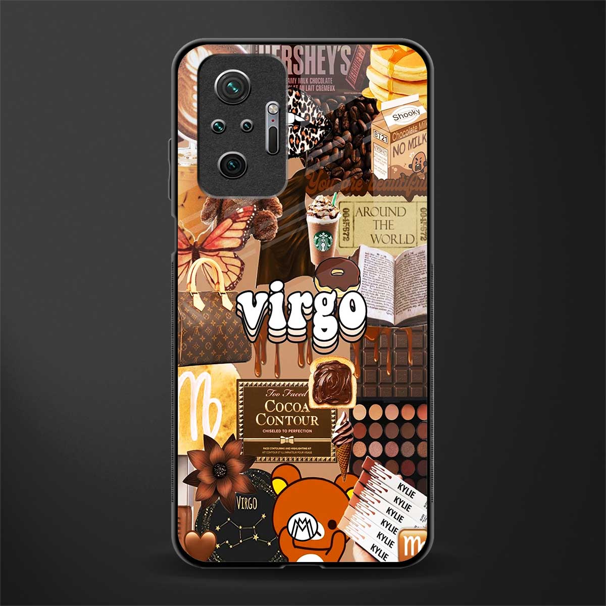 virgo aesthetic collage glass case for redmi note 10 pro image
