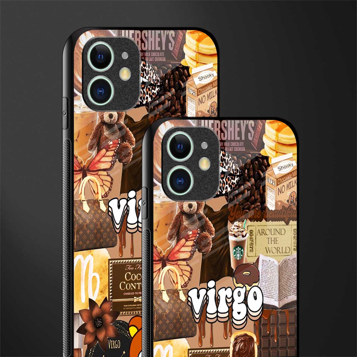 virgo aesthetic collage glass case for iphone 12 mini image-2