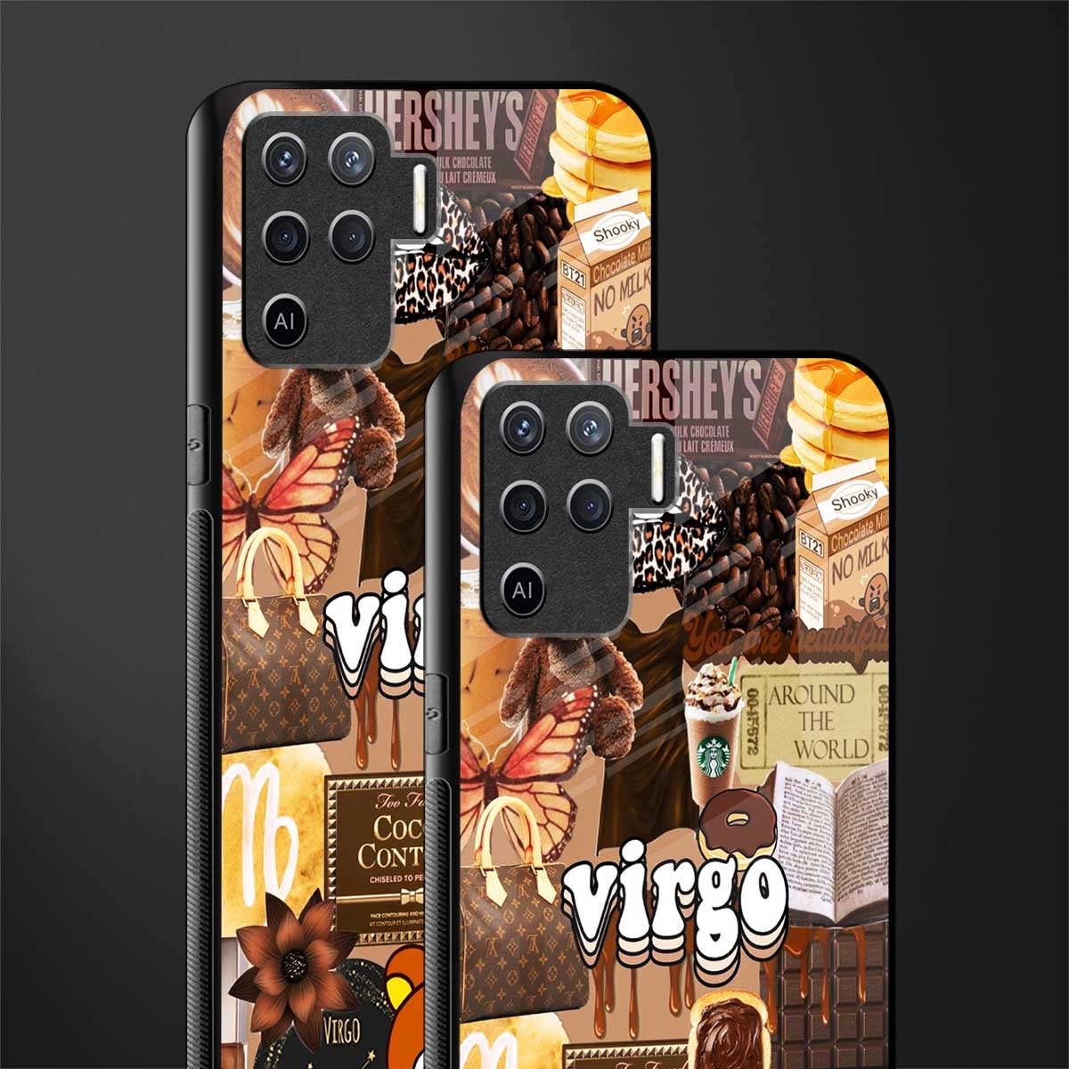 virgo aesthetic collage glass case for oppo f19 pro image-2