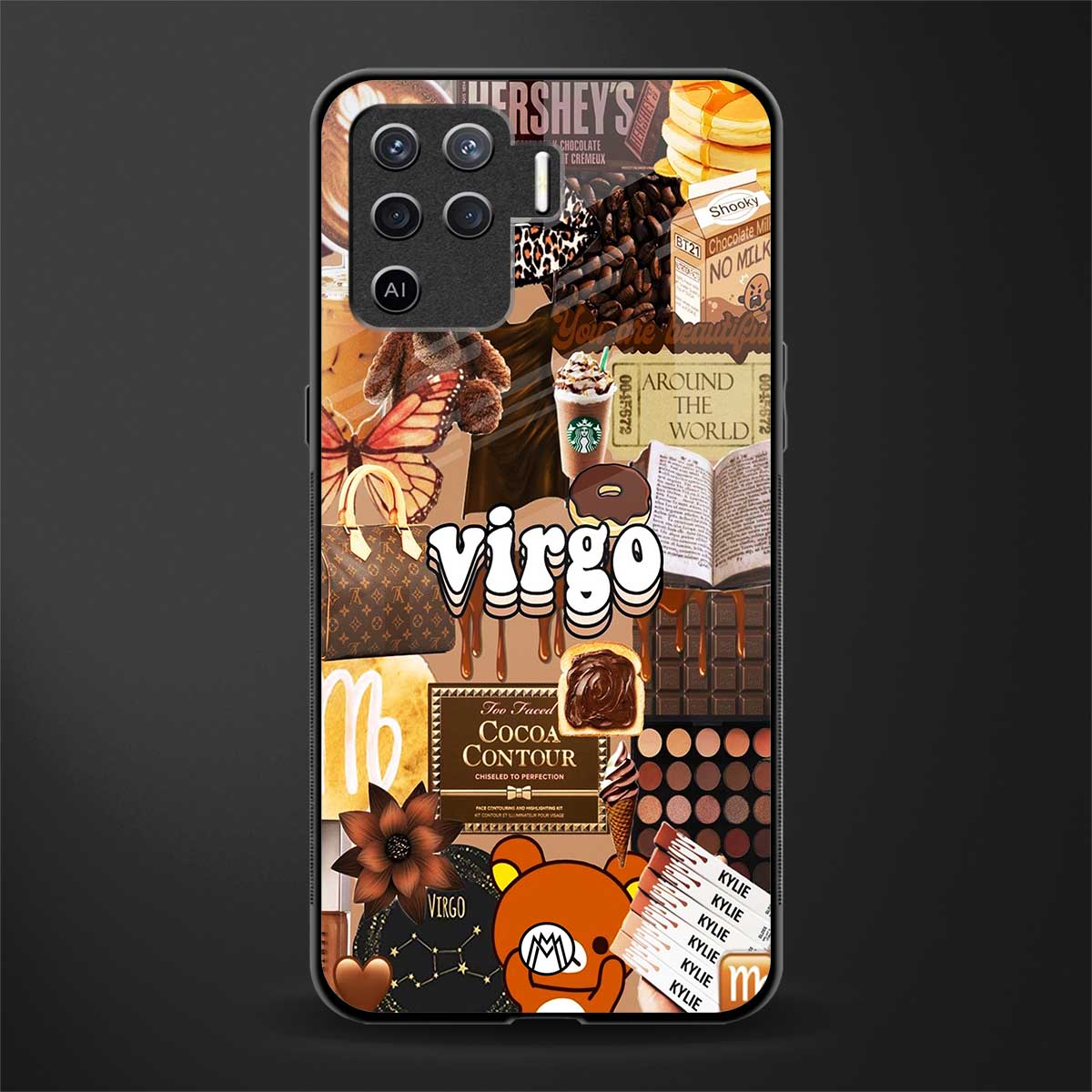 virgo aesthetic collage glass case for oppo f19 pro image